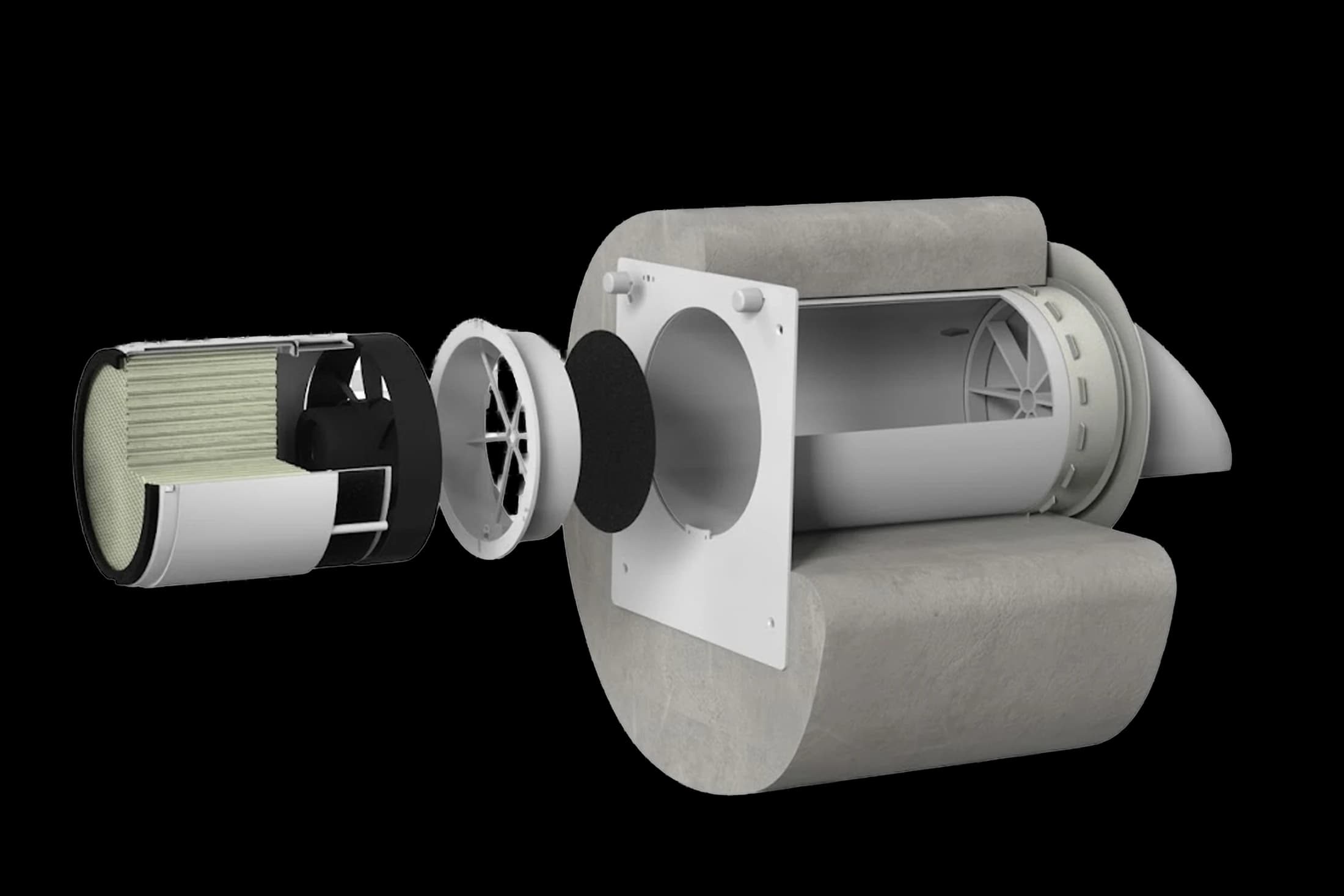IntelliFlow through-wall installation cutaway